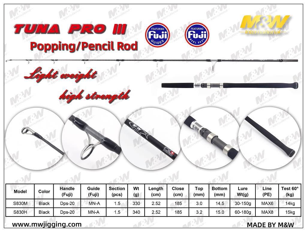 MW Tuna Pro III Rod S830m