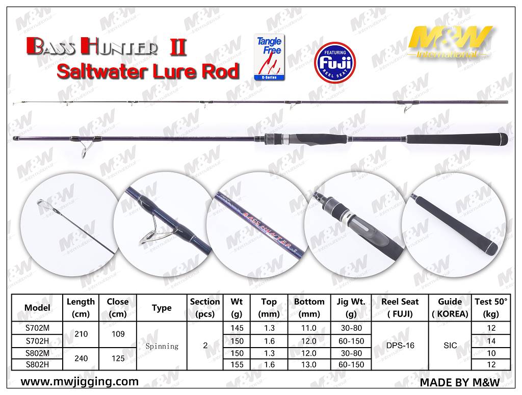 MW Bass Hunter II Saltwater Lure Rod