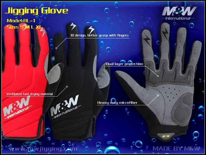 MW Jigging Gloves (BL-1) Red