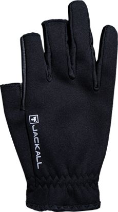 Jackall Versatile Gloves Three Fingers Black