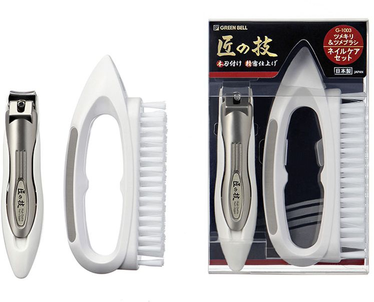 Greenbell G-1003 Takuminowaza Nail Clipper & Nail Brush Set