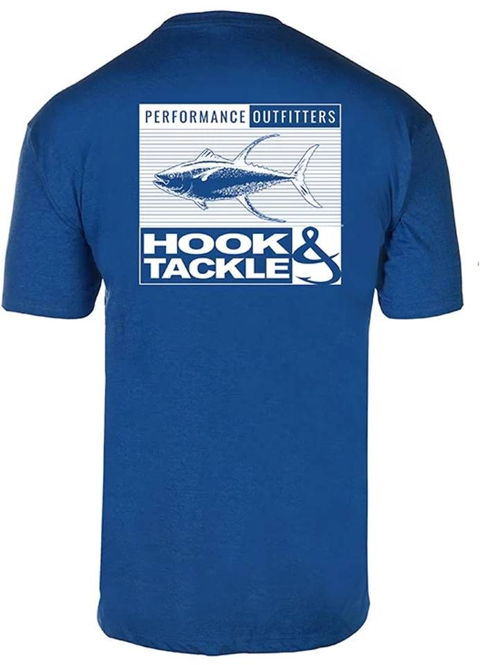 Hook & Tackle Mens Tunariffic Fishing S/S Shirt - Royal Heather