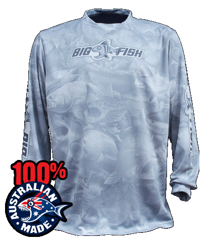 BigFish AUS Camo Light Grey Long Sleeve Shirt